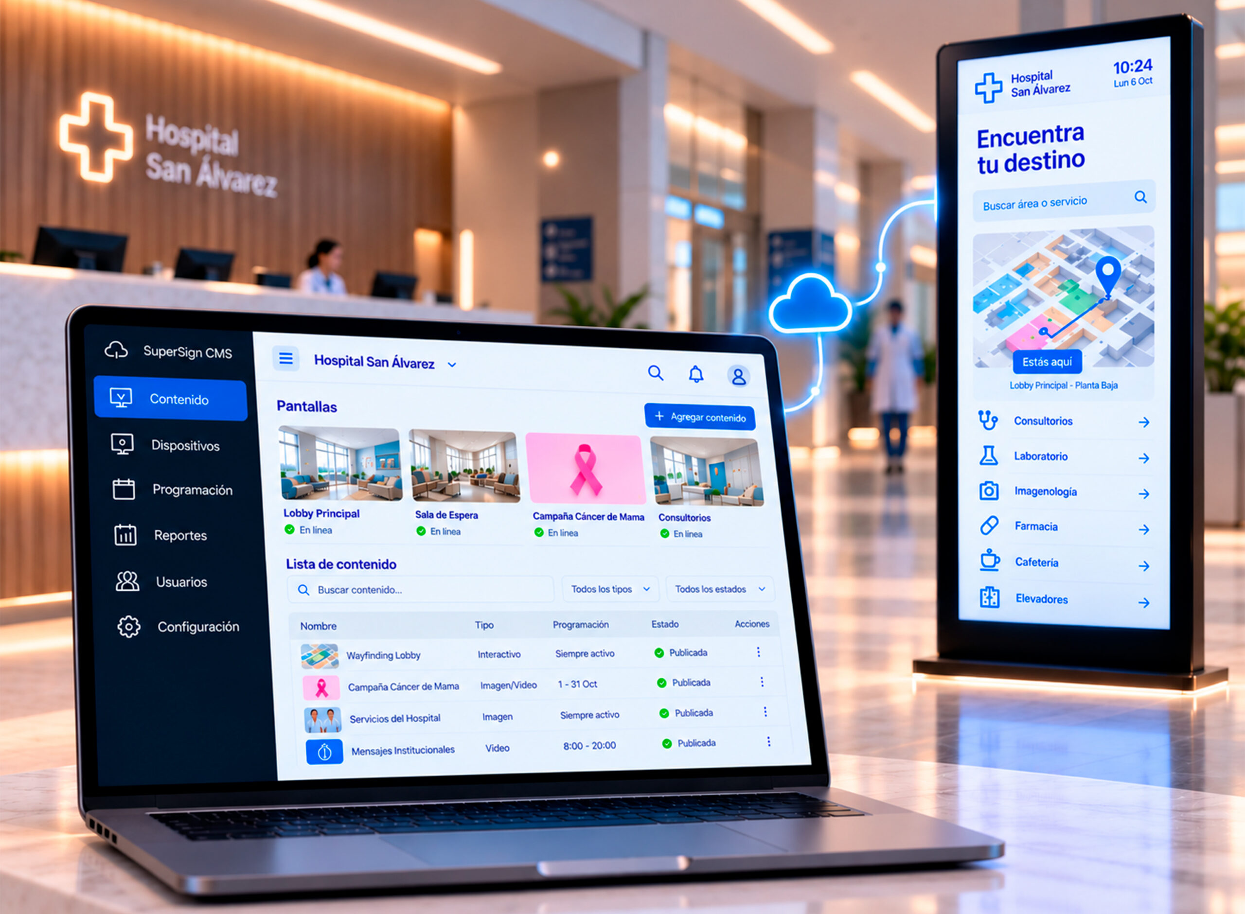 Monitores grado médico Más Allá de una Pantalla: El Ecosistema Detrás del Digital Signage Inteligente